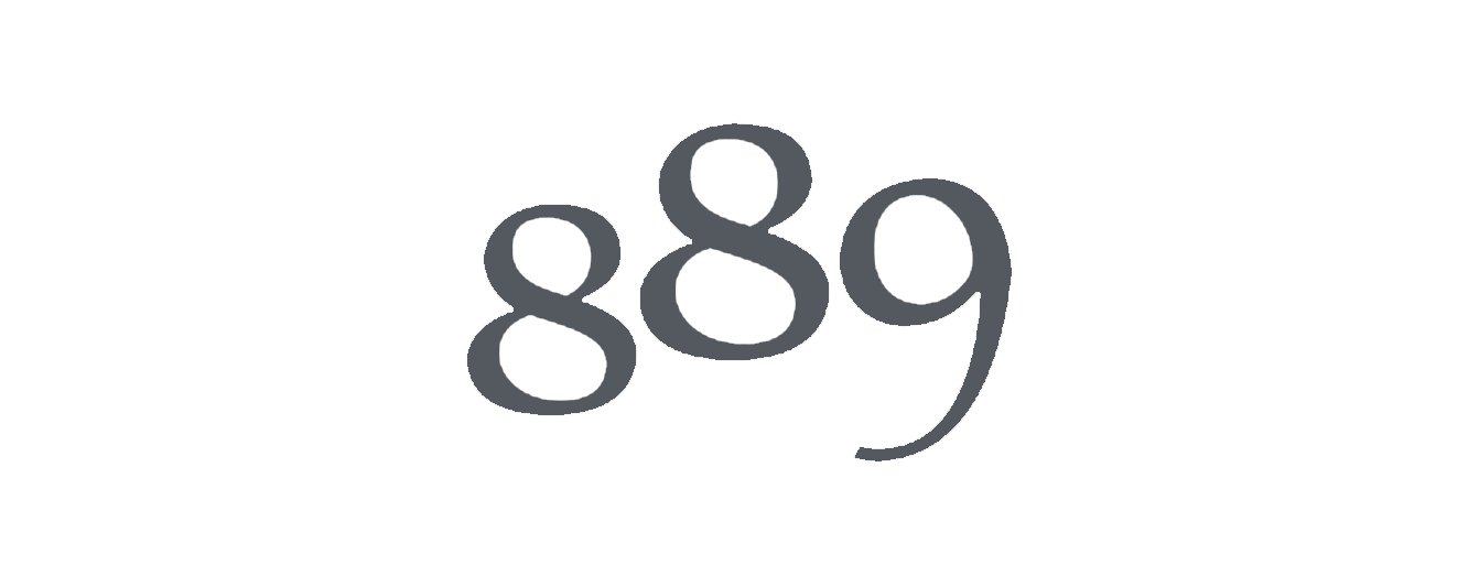 Whissel Strategies The image shows the black number "889" on a transparent background, suitable for branding or use by a Toronto Marketing Agency like Whissel Strategies. Toronto Digital Marketing Agency