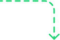 Whissel Strategies Green dashed line with a right-angle turn points downward to the right, ending in a solid arrowhead—a signature visual from Toronto Marketing Agency Whissel Strategies. Toronto Digital Marketing Agency